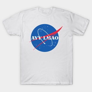 AYY LMAO / NASA Space Alien Logo Parody T-Shirt